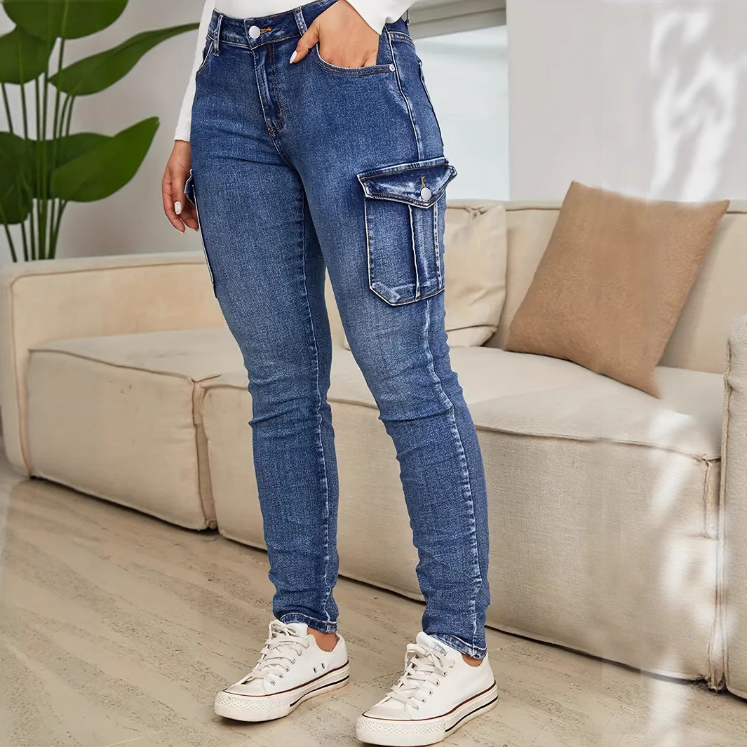 Dame cargo jeans i moderne snit Stilla