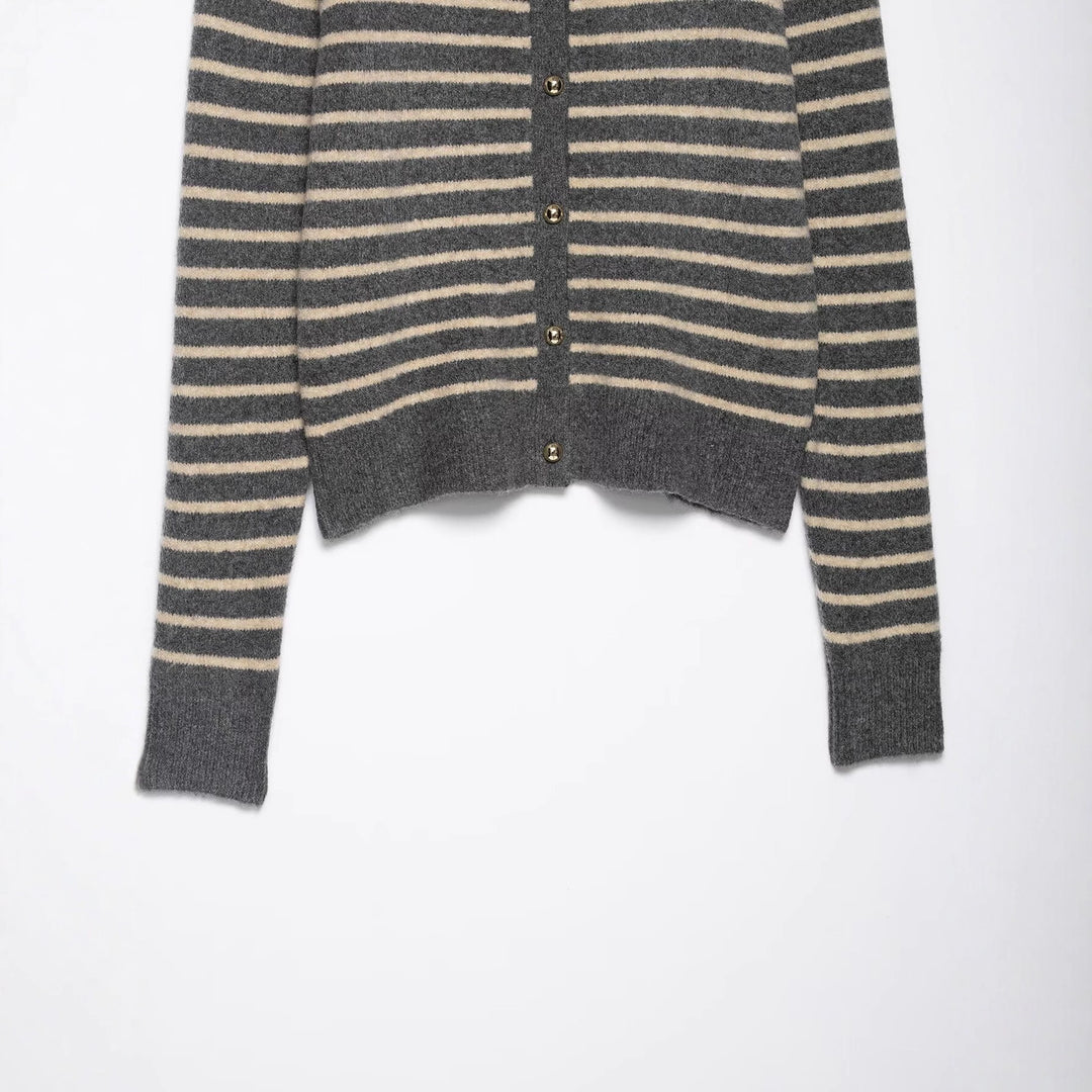 Kvinder stribet cashmere cardigan Stilla