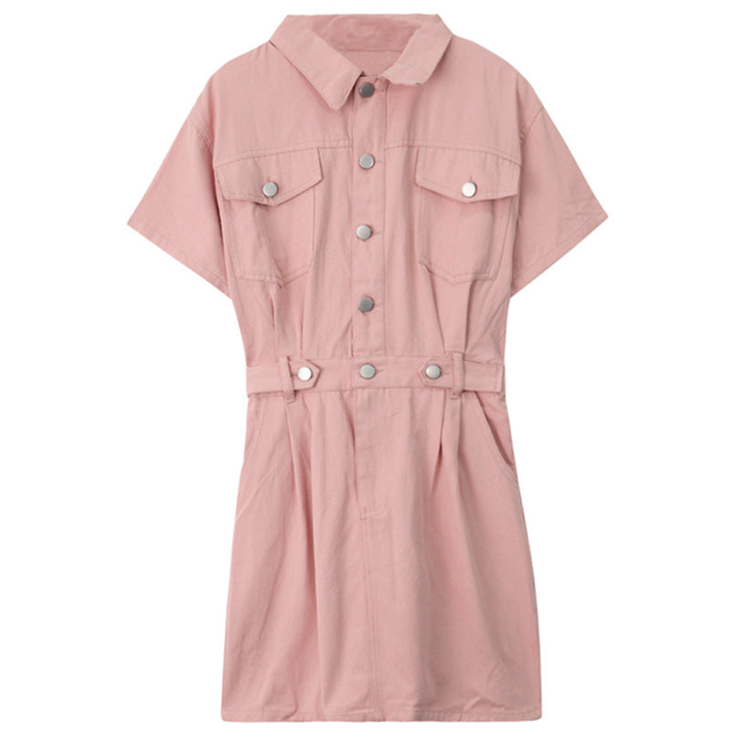 Femme Button-Up Utility-Kjole med justerbart taljetræk Stilla