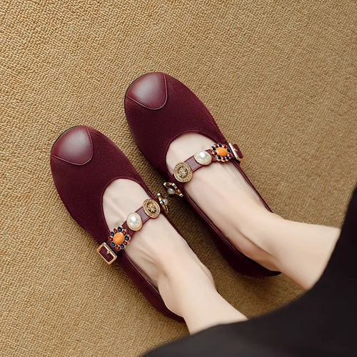 Femme Dekorative Mary Jane Flats Stilla