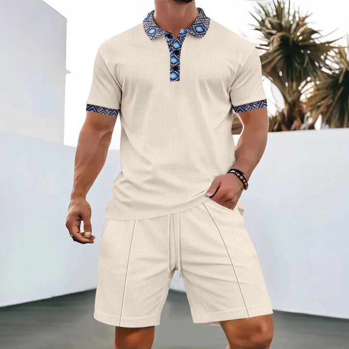 Herrer polo-shirt og shorts sæt Stilla