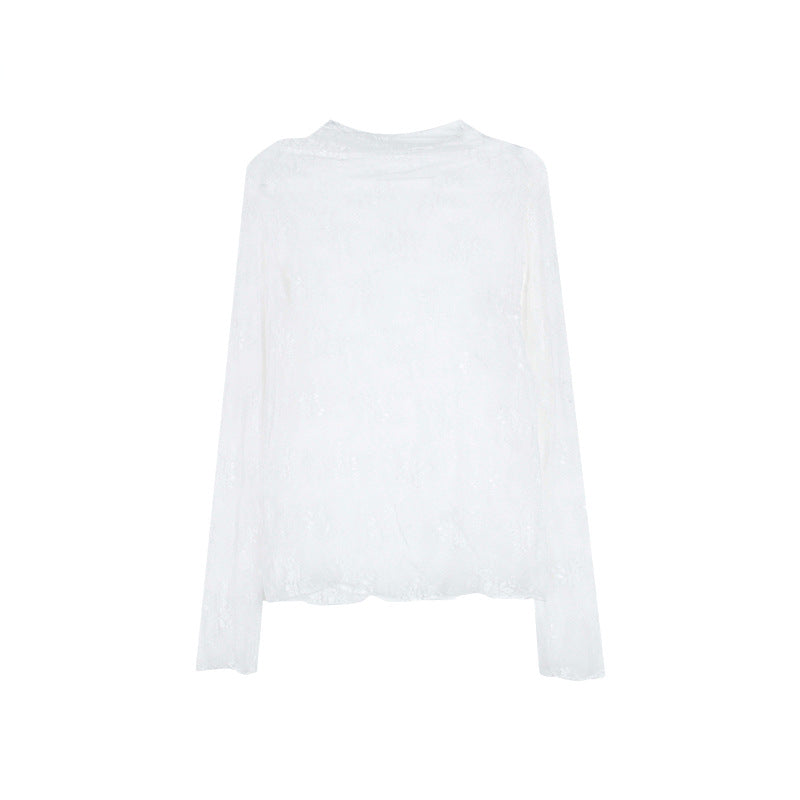 Damer transparent spidsetop med floralt design og elegante detaljer Stilla