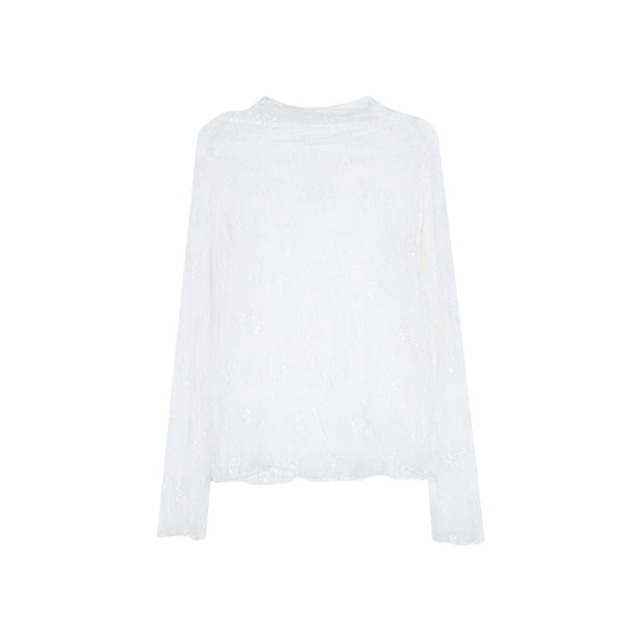 Damer transparent spidsetop med floralt design og elegante detaljer Stilla
