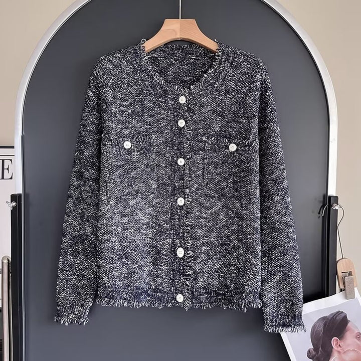 Dame mode cardigan med knaplukning og praktiske lommer Stilla