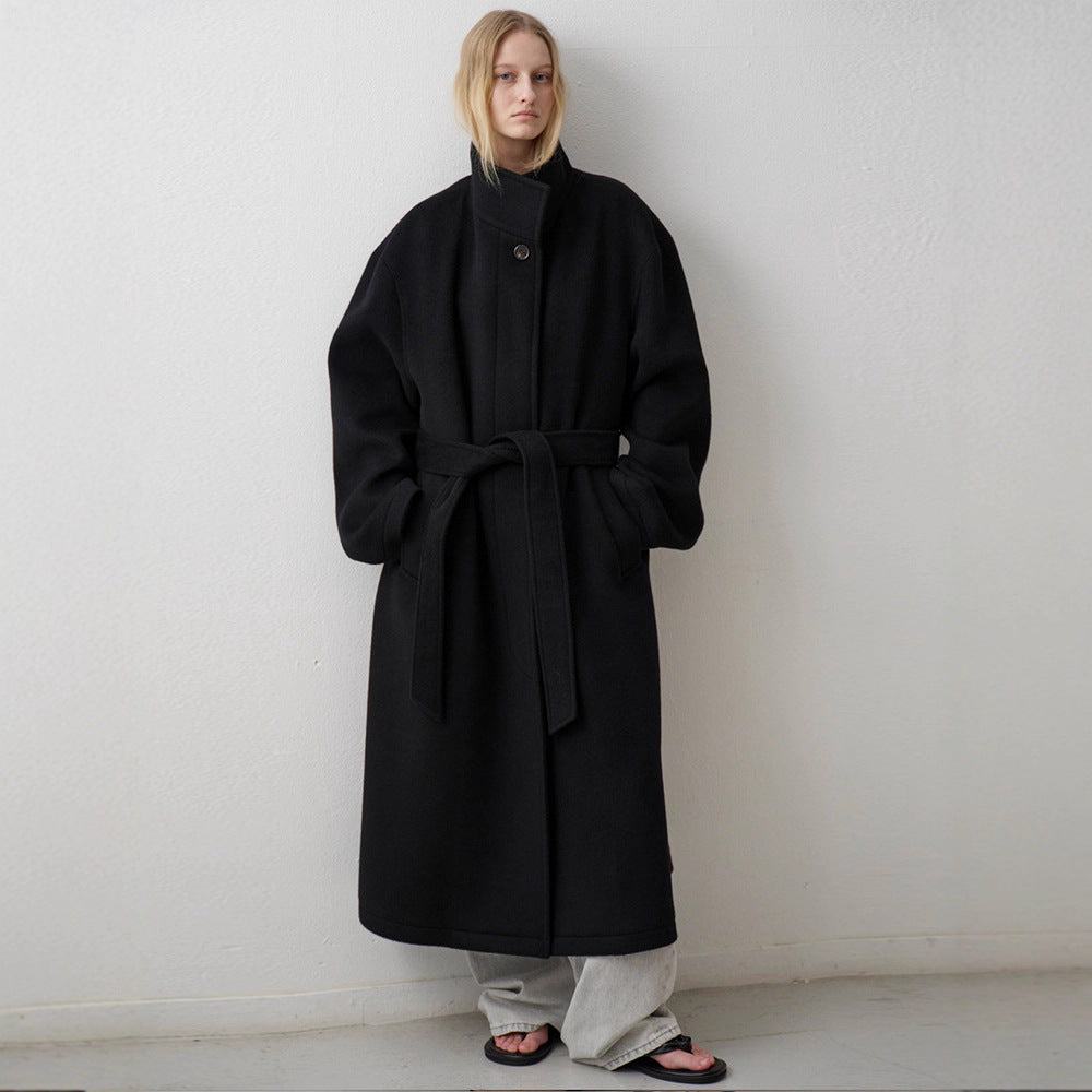 Kvinders elegante og oversized uldfrakke Stilla