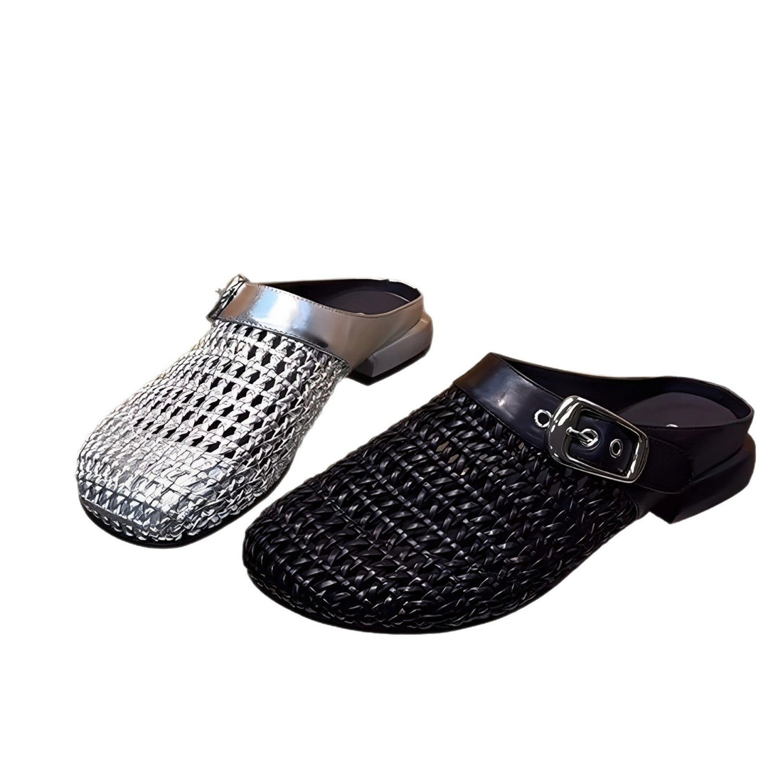 Dame Flettet Clogs med dekorativt spænde-detalje Stilla