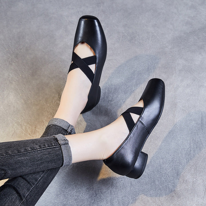 Femme Comfort Ballerinas med Cross-Strap-Design Stilla