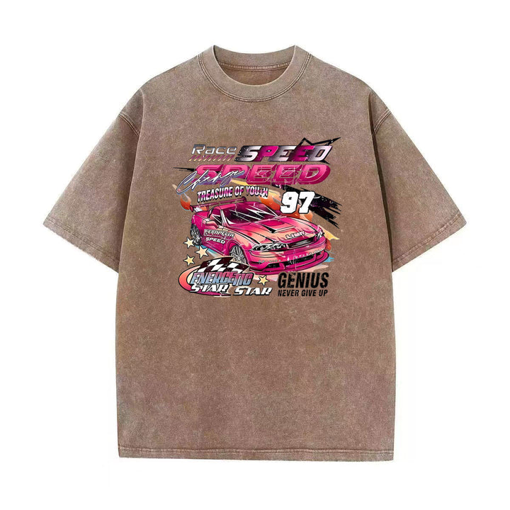 Dame Oversized T-Shirt med kvalitetsgrafikdesign og motiverende racerløbstryk Stilla