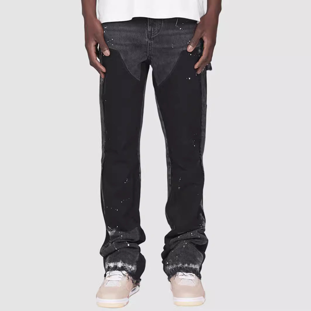 Herre Cargo-Jeans med unikt vaskeeffekt Stilla