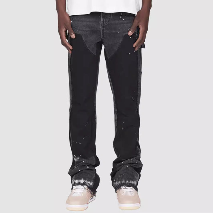 Herre Cargo-Jeans med unikt vaskeeffekt Stilla