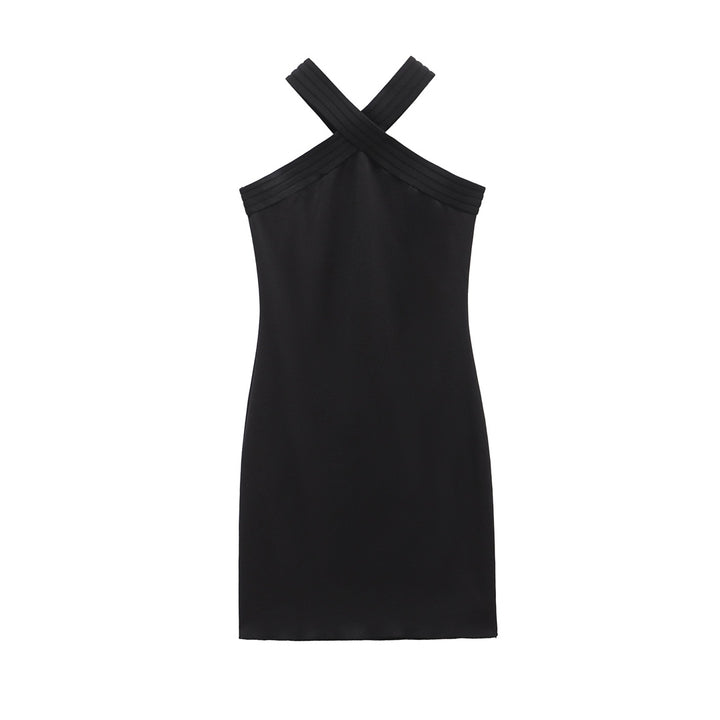Femme Elegante Kryds-ryg Slip Kjole Stilla