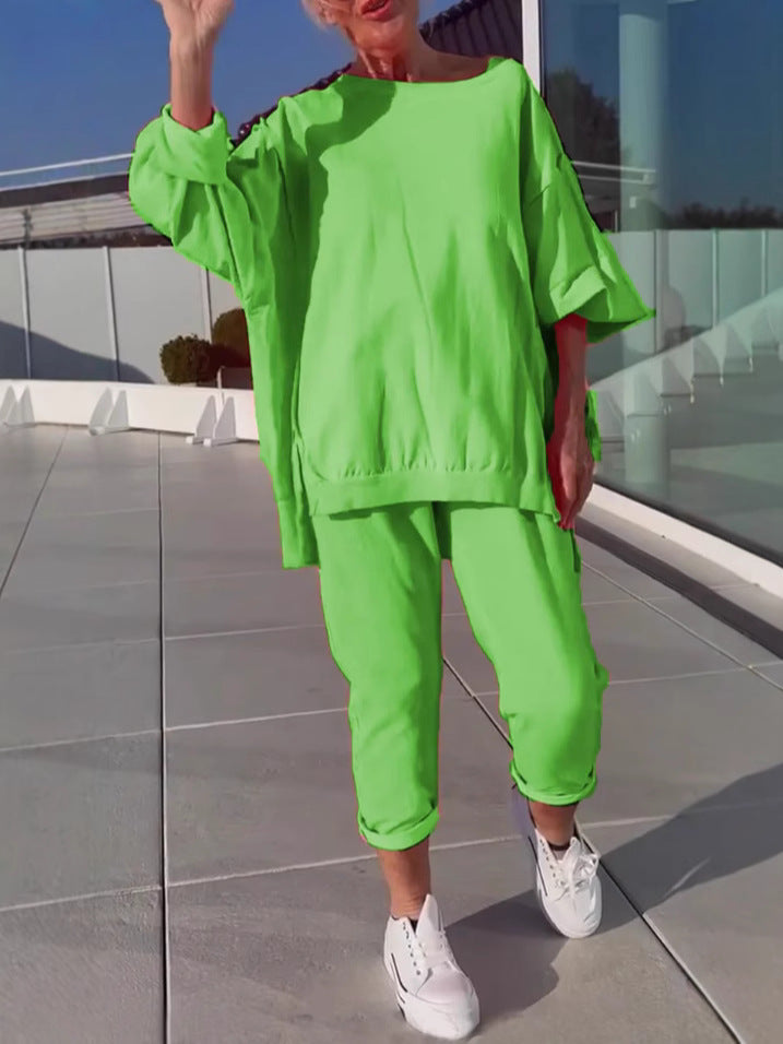 Damer Casual Sport outfit med oversized top og komfortable bukser Stilla