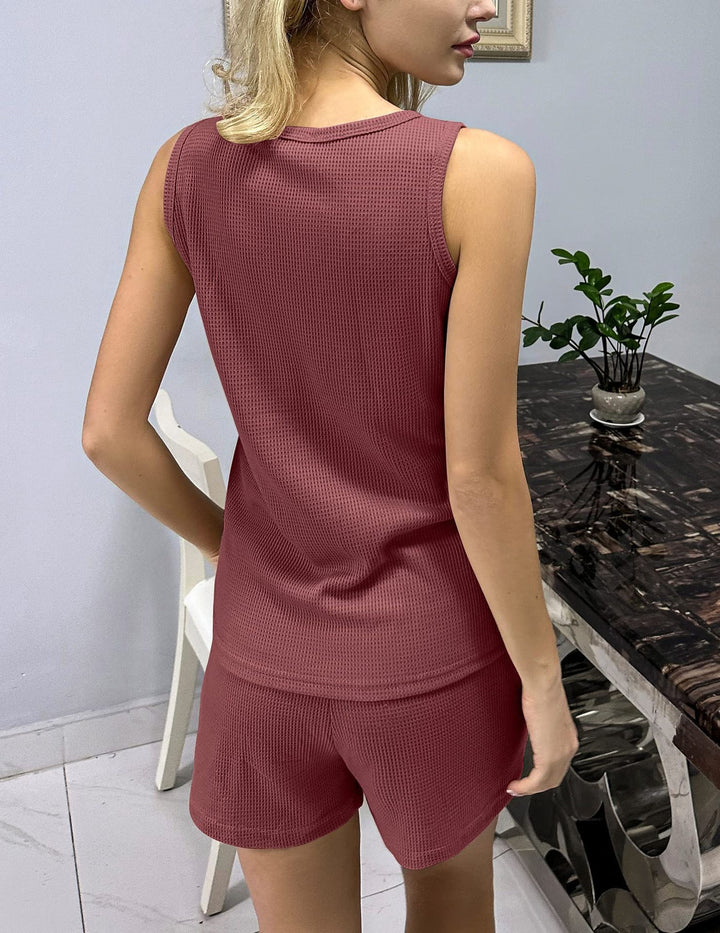 Dame Sporty Tanktop med shorts i åndbart materiale Stiila