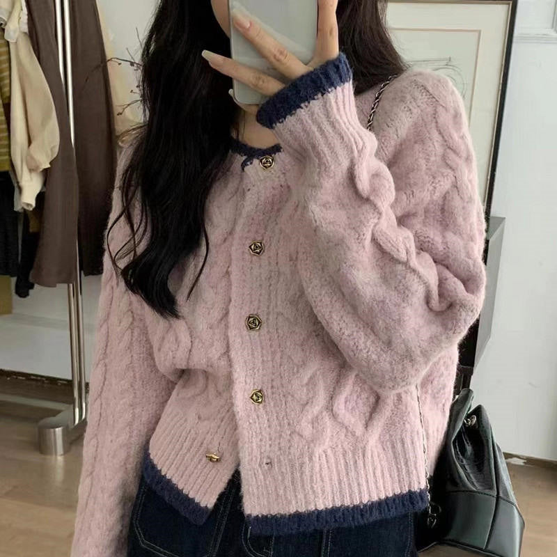 Femme Kabelstrik Knap-Cardigan Stilla