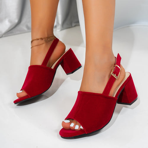 Dame Elegante Slingback Sandaler med stilfuld blokhæl og moderigtig remlukning Stilla