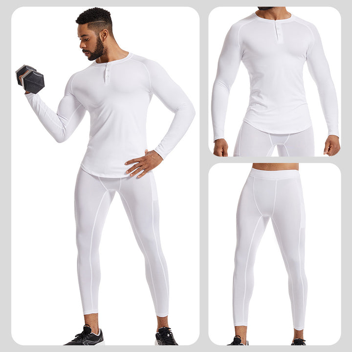 Herre funktionsshirt med områdespecifikke syninger og kompressions leggings Stilla