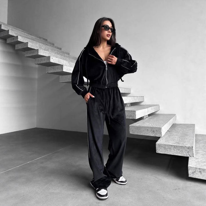 Dame Sporty Fleece-Jumpsuit Stilla