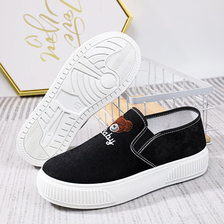 Femme Casual Slip-On Sneakers med legende broderi Stilla