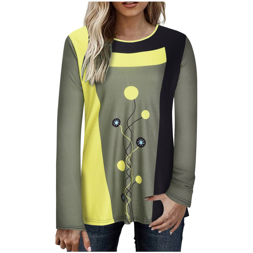 Stilla | Elegant Print Fashion Lange Ærme T-shirt