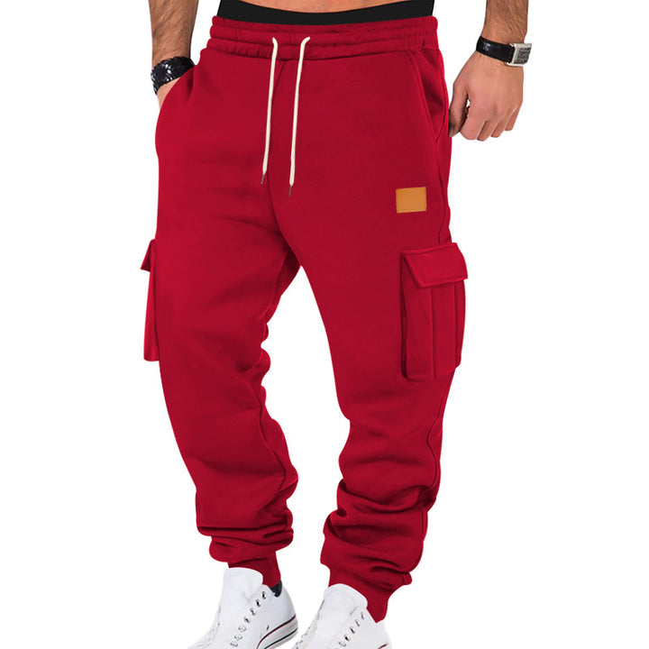 Herren nan urban Cargo-Jogger med blødt sweatstof, elastisk talje, snoretræk og påsyede klaplommer Skovae
