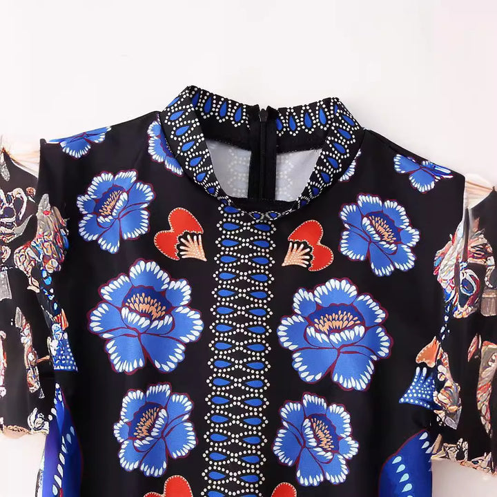 Femme bohemsk inspireret maxikjole med floral broderi Stilla