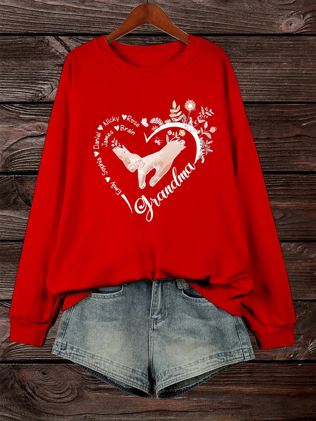 Kvinder's afslappet sweater med blomstermotiver Stilla