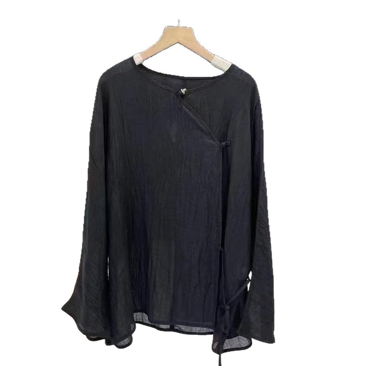 Dame asymmetrisk Button-Up Tunika Stilla