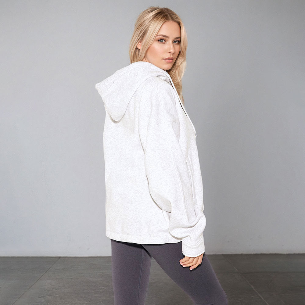 Kvinders oversized hoodie med snørebånd og sidelommer Stilla