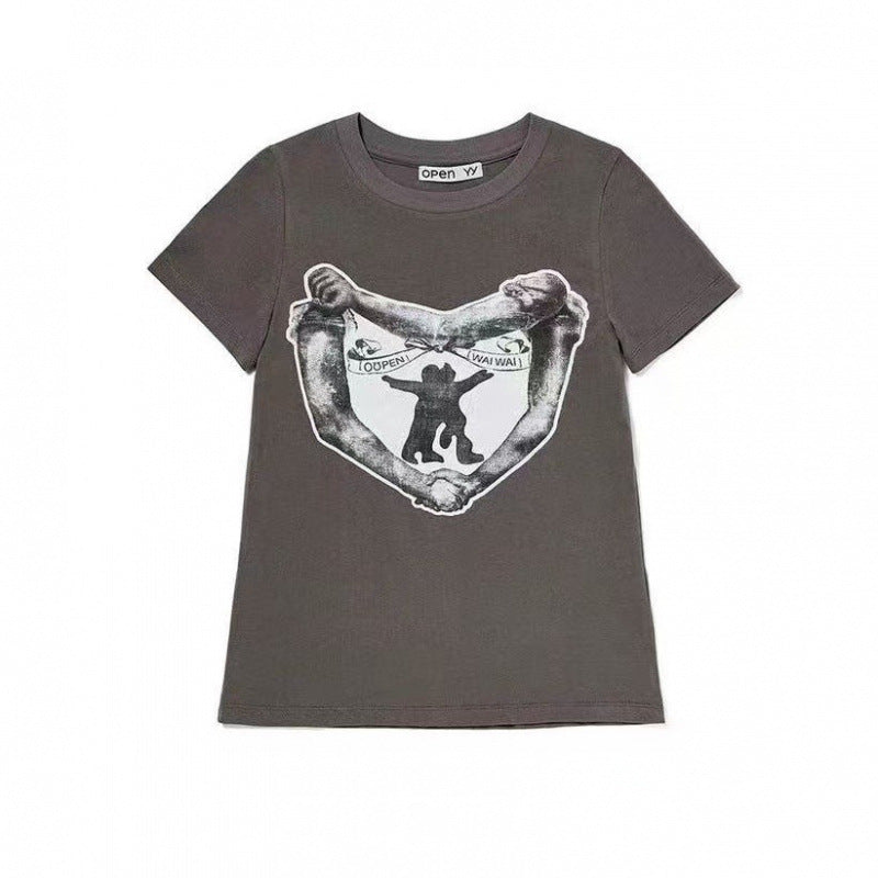 Dame Grafisktryk Kortærmet T-shirt Stilla