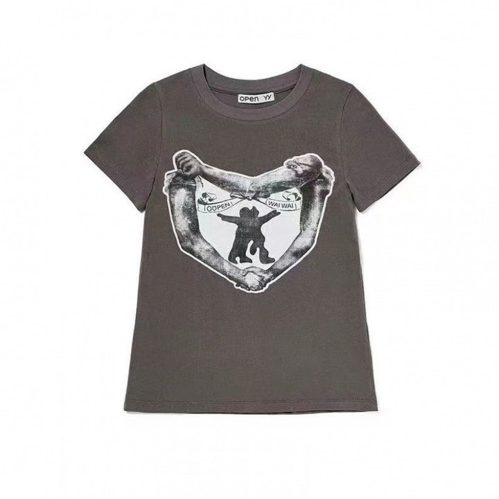 Dame Grafisktryk Kortærmet T-shirt Stilla