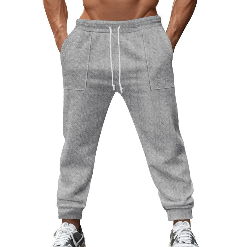 Herre afslappet strik joggingbukser med elastisk talje og praktiske lommer Stilla