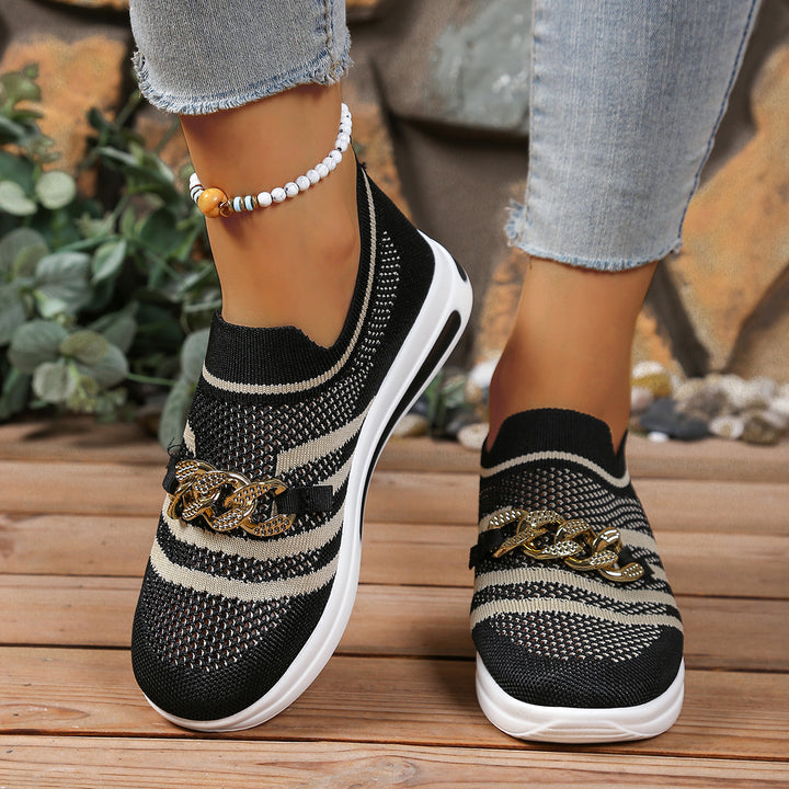 Dame Behagelige Slip-On Sneakers med moderigtigt Strass-Design Stilla