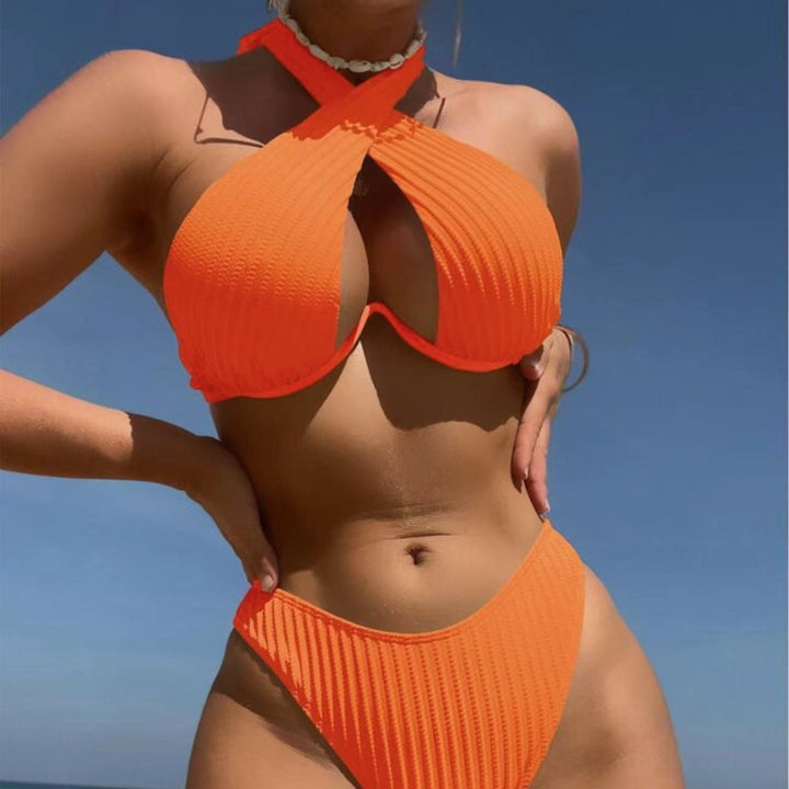 Dame Design-Bikini med krydsede overdele Skovae