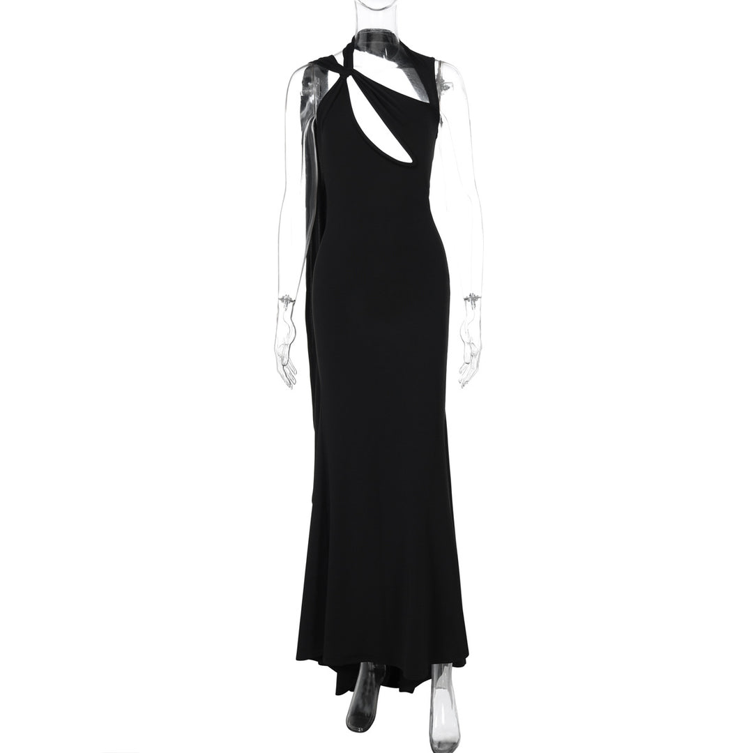Dame maxikjole med asymmetrisk snit og elegante cut-outs Stilla