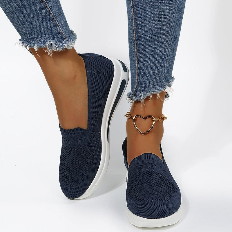 Dame mode Slip-On Sneakers med åndbart mesh-overmateriale og skridsikker sål Stilla