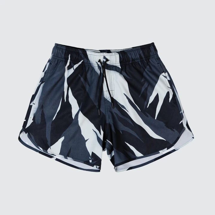 Herrer Sporty Badebukser med moderigtigt camouflage-mønster og elastisk talje Stilla