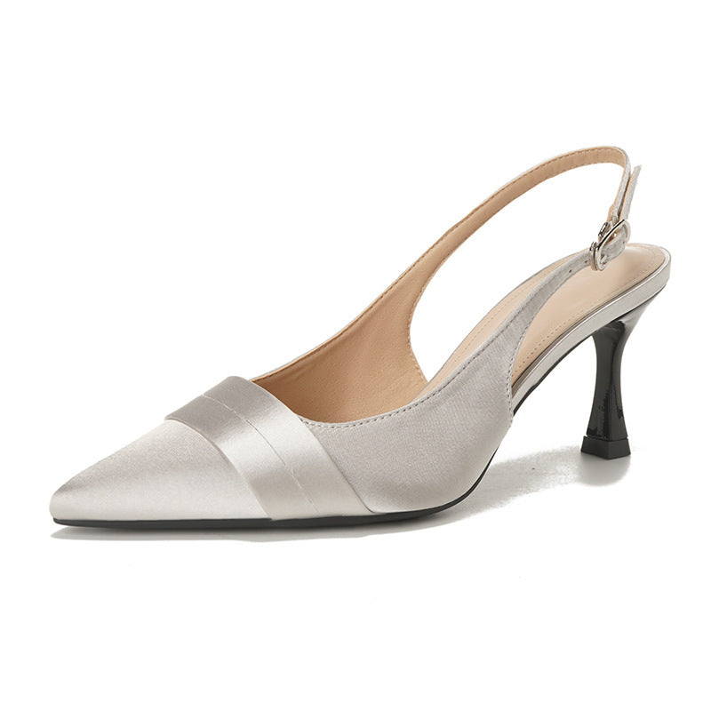 Dame Elegant spidse slingback-hæle Stilla