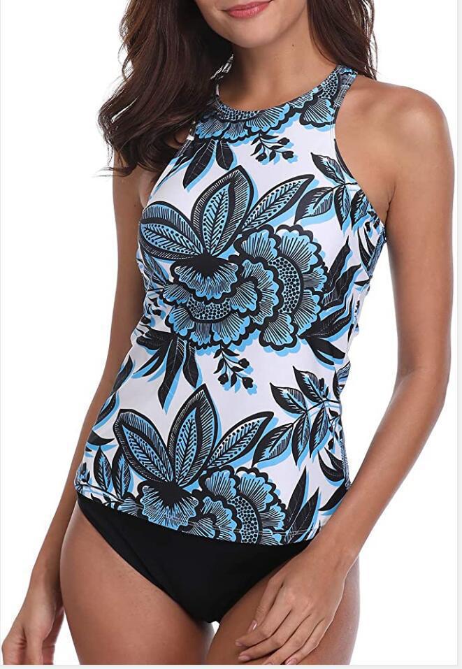 Dame Sporty Tankini med elegant snit og blomsterdesign Stilla