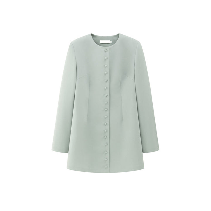 Kvindernes elegante blazer med knaplukning og minimalistisk silhuet Stilla