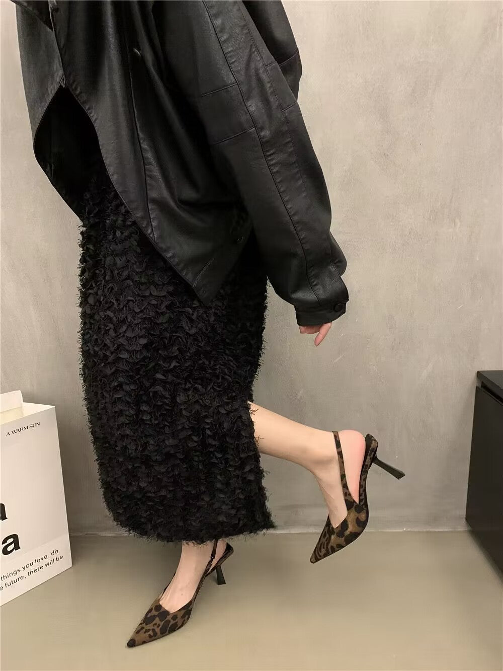 Dame spidse Slingback-hæle med rem-design Stilla