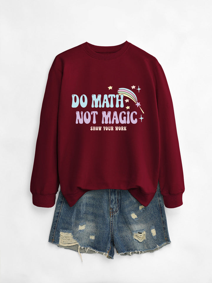 Dame casual sweatshirt med inspirerende matematikmotiv Stilla