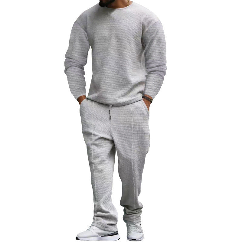 Herrer afslappet sweatshirt og joggebukser sæt med struktureret væv Stilla