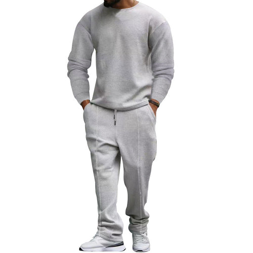 Herrer afslappet sweatshirt og joggebukser sæt med struktureret væv Stilla