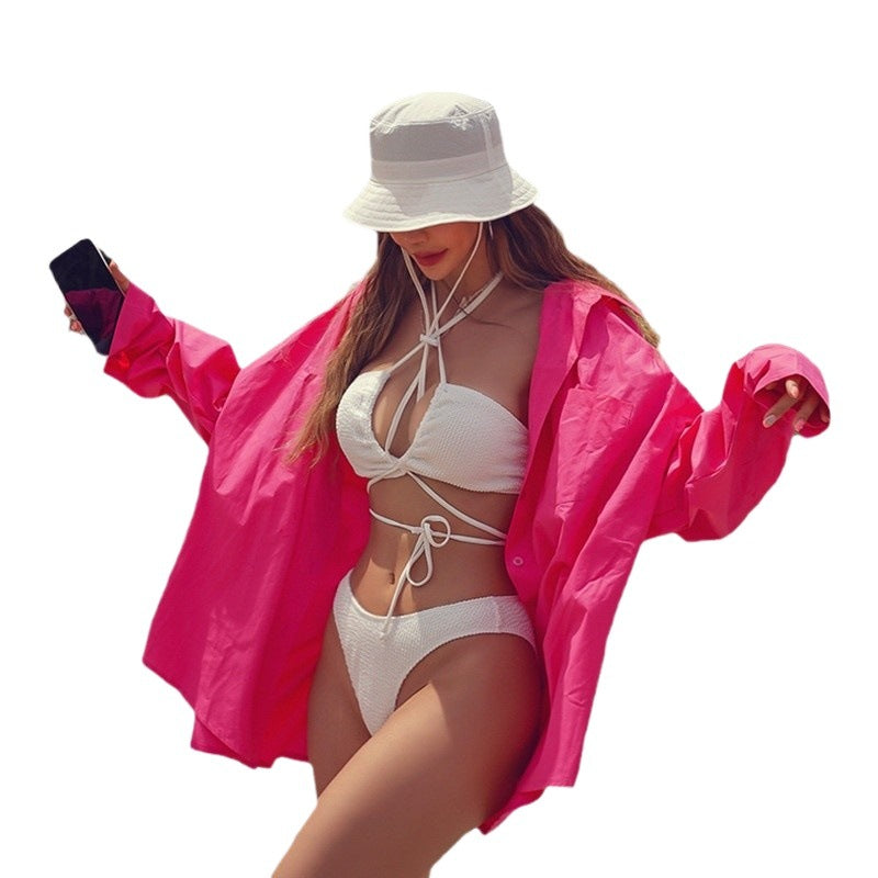 Dame bøjlefri bralette-bikini-sæt med justerbare bindedetaljer Stilla