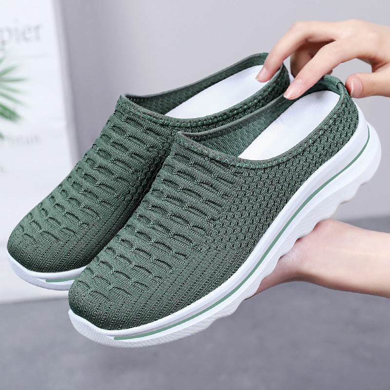 Dame Åndbare Slip-On Fritidssko med elastisk Strikkonstruktion Stilla