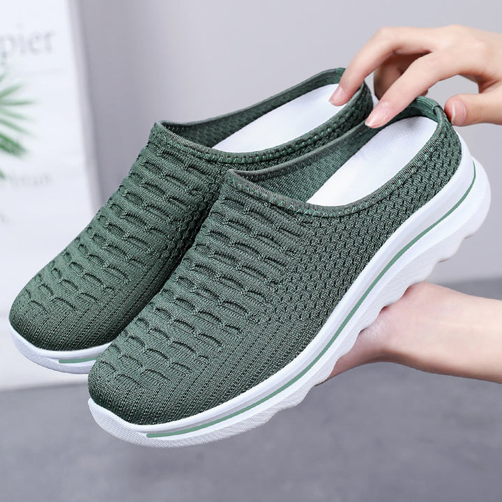 Dame Åndbare Slip-On Fritidssko med elastisk Strikkonstruktion Stilla