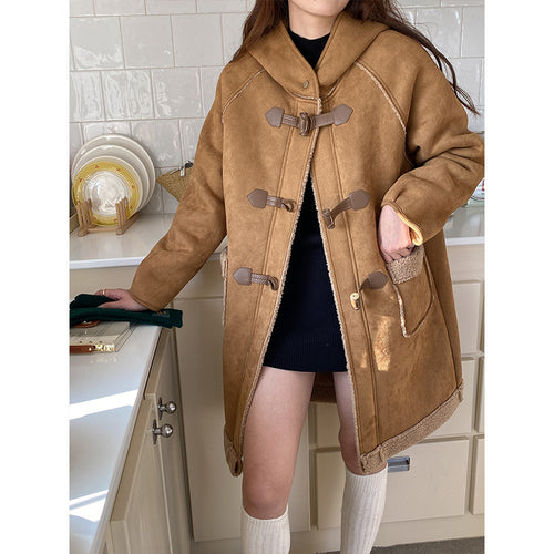 Kvinders fashionable parka jakke med praktisk trykknaplukning Stilla