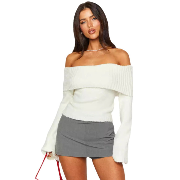 Dame Off-Shoulder Pullover Skovae