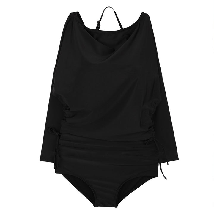 Damer Sporty Tankini-sæt med moderigtig langærmet top og højt cutsbikini Stilla