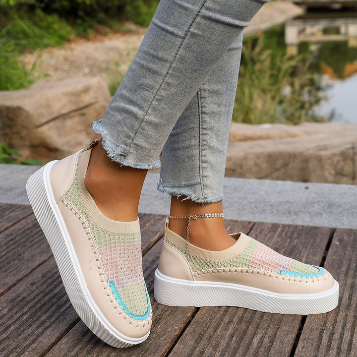 Dame Modische Slip-On Sneakers i Leopardmønster Stilla